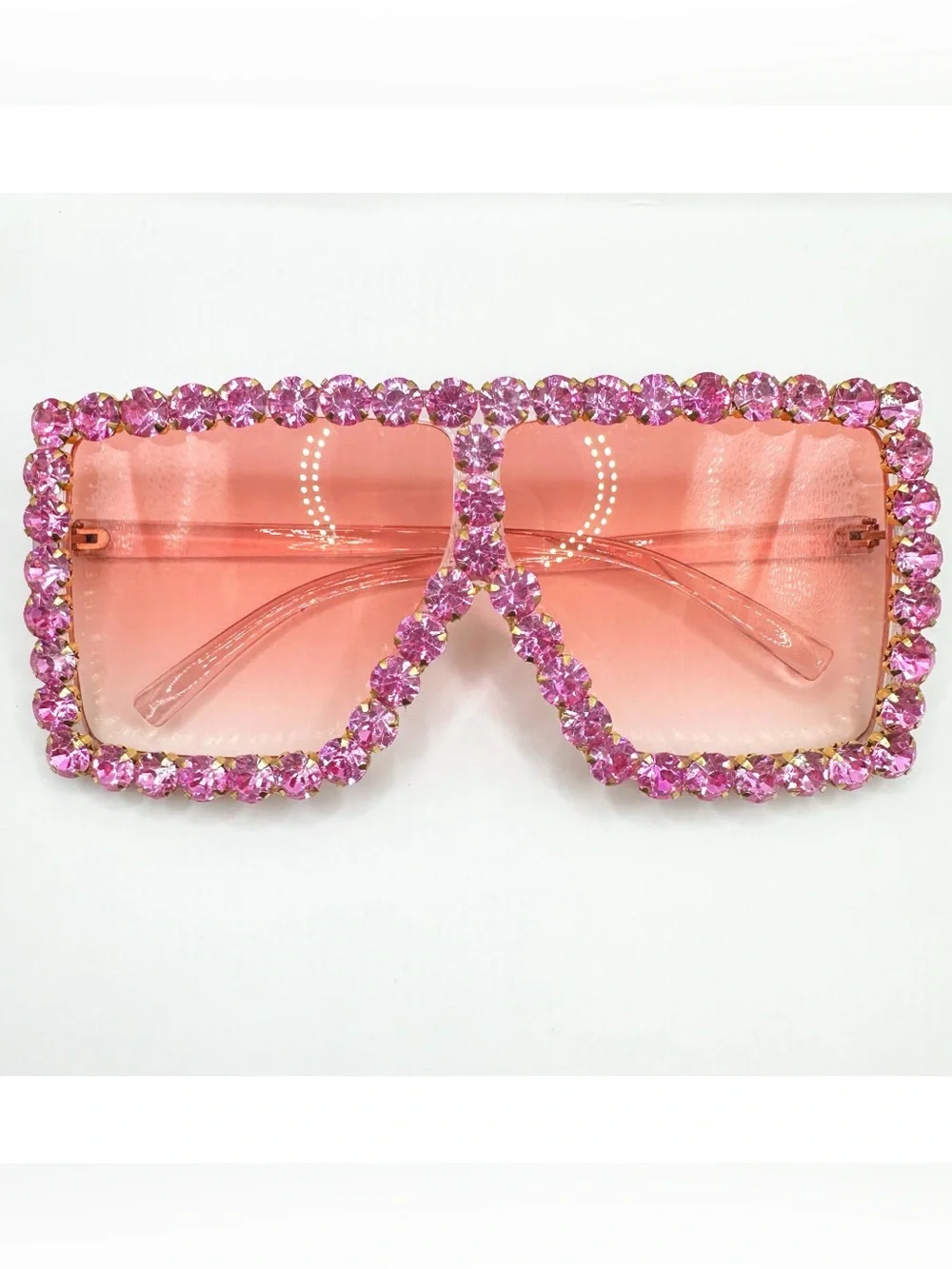 BIG Pink BLING Sunglasses, CRYSTAL DIAMOND EMBELLISHED